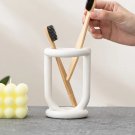 white_Ceramic Toothbrush Holder Bathroom Shelving Toothpaste Holder Storage Racks Bathroom Products 