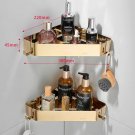 2 pieces_Gold bathroom tripod 304 stainless steel bathroom wall hanging corner storage rack toilet c