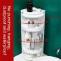 grey monolayer_2Layer Bathroom Corner Storage 360 Rotating Wall-Mounted Shelf Shampoo Cosmetics Kitc