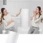 White monolayer_2Layer Bathroom Corner Storage 360 Rotating Wall-Mounted Shelf Shampoo Cosmetics Kit