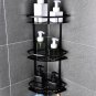 Three Floor Black_Bathroom Shelves No-drill Corner Shelf Shower Storage Rack Holder Toilet Organizer