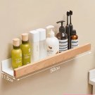 Whitewood  50cm_Bathroom Shelf No Drill Organizer Shower Storage Rack Solid Wood Corner Shelves Wall