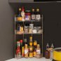 2 Layers Crystal_Bathroom Corner Storage Shelf Kitchen Home Organizer Rack Acrylic Makeup Lipstick S