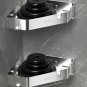 2 Layer 22cm Black_Bathroom Organizer Shelf Kitchen Storage Rack Wall Mounted Shower Shelves No Dril