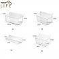 C_Transparent Bathroom Shelf Simple Cosmetic Organizer Shower Shampoo Holder Wall Mounted Floating S