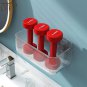 D_Transparent Bathroom Shelf Simple Cosmetic Organizer Shower Shampoo Holder Wall Mounted Floating S