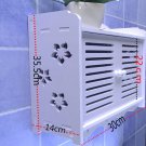 1 Layer Shuttered_Fashion Bathroom Shelf  Wood-plastic Waterproof Cosmetic Storage Cabinet Wall Moun
