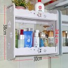 1Layer_Fashion Bathroom Shelf  Wood-plastic Waterproof Cosmetic Storage Cabinet Wall Mounted Type