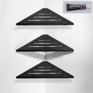 Nail-free C_Bathroom Organizer Shelf Space Aluminum Black 1-3 Layer Triangle Rack Universal Corner H