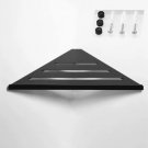 Punching 1_Bathroom Organizer Shelf Space Aluminum Black 1-3 Layer Triangle Rack Universal Corner Ho