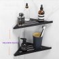 Punching 2_Bathroom Organizer Shelf Space Aluminum Black 1-3 Layer Triangle Rack Universal Corner Ho