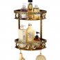 A_2 layer antique nail free bathroom rack metal shower corner wall mounted storage shelf accessorie