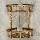 B_2 layer antique nail free bathroom rack metal shower corner wall mounted storage  shelf accessorie
