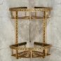 B_2 layer antique nail free bathroom rack metal shower corner wall mounted storage shelf accessorie