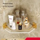 1 Layer_Acrylic Bathroom Shelf without Drilling Gold Rustproof Kitchen Toilet Shower Room Skincare S