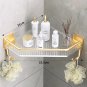 1 Layer with Hooks_Acrylic Bathroom Shelf without Drilling Gold Rustproof Kitchen Toilet Shower Room