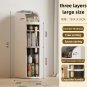 Three layers_Bathroom Storage Cabinet Installation-Free Toilet Drawer Closestool Crevice Rack Ultra