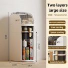 Two layers large_Bathroom Storage Cabinet Installation-Free Toilet Drawer Closestool Crevice Rack Ul
