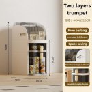 Two layers small_Bathroom Storage Cabinet Installation-Free Toilet Drawer Closestool Crevice Rack Ul