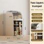 Two layers small_Bathroom Storage Cabinet Installation-Free Toilet Drawer Closestool Crevice Rack Ul