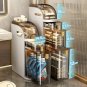 Two layers small_Bathroom Storage Cabinet Installation-Free Toilet Drawer Closestool Crevice Rack Ul