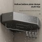 3 Silver with hook_Bathroom Shelf No Drill Corner Space Aluminum Storage Rack Wall Mounted Triangle