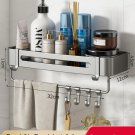 Pink_Bathroom Shelf No Drill Corner Space Aluminum Storage Rack Wall Mounted Triangle Basket Shower 