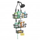 3layers_Bathroom Shelf Shower Head Hanging Shelf Metal 3 Layers Shower Gel Toiletry Organizer with S
