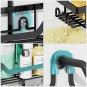 3layers_Bathroom Shelf Shower Head Hanging Shelf Metal 3 Layers Shower Gel Toiletry Organizer with S