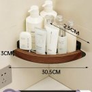 A_Walnut Bathroom Shelf Shelf Bathroom Toilet Shower Restroom No-Punch Storage Corner Basket Tripods
