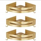 three layers_European Bathroom Corner Shelf Wall Mounted Titanium Gold Space Aluminum Bathroom Toile