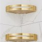 Triangular monolayer_European Bathroom Corner Shelf Wall Mounted Titanium Gold Space Aluminum Bathro