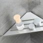 B-Brushed_Shower Corner Caddy Bathroom Shower Corner Shelf, Heavy Duty Storage Shelves Triangle Bask