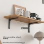 black_Floating Shelves, Rustic Wood Wall Shelves for Bathroom, Kitchen, Bedroom or Living Room Bathr