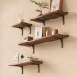 Gold_Floating Shelves, Rustic Wood Wall Shelves for Bathroom, Kitchen, Bedroom or Living Room Bathro