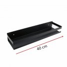 black 40cm_Bathroom Accessories 20-50cm Modern Matt Black gold Bathroom Corner Shelves Kitchen Wall 