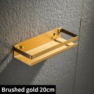 gold 20cm_Bathroom Accessories 20-50cm Modern Matt Black gold Bathroom Corner Shelves Kitchen Wall S