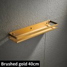 gold 40cm_Bathroom Accessories 20-50cm Modern Matt Black gold Bathroom Corner Shelves Kitchen Wall S