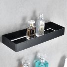 Black 30cm_Stainless steel Chrome Bathroom Shelves toilet Storage holder Kitchen Wall Shelf Shower S