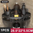 Black 1Triangle_Bathroom Shelf No Drill Makeup Storage Organizer Aluminum Alloy Shampoo Rack Shower 