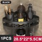 Black 1Triangle_Bathroom Shelf No Drill Makeup Storage Organizer Aluminum Alloy Shampoo Rack Shower 