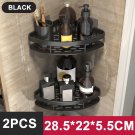 Black 2Triangle_Bathroom Shelf No Drill Makeup Storage Organizer Aluminum Alloy Shampoo Rack Shower 