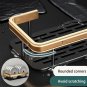 Silver 1Triangle_Bathroom Shelf No Drill Makeup Storage Organizer Aluminum Alloy Shampoo Rack Shower