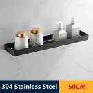 50cm Blackcutter_Bathroom Accessories Stainless Steel Bathroom Storage Rack Shower Storage Rack Bath
