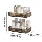 D 2 Layers Gray_Bathroom Organizer Shelf Home Kitchen Acryl Storage Rack Large Capacity Skincare Cos