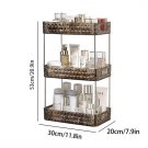 D 3 Layers Gray_Bathroom Organizer Shelf Home Kitchen Acryl Storage Rack Large Capacity Skincare Cos