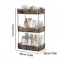 D 3 Layers Gray_Bathroom Organizer Shelf Home Kitchen Acryl Storage Rack Large Capacity Skincare Cos