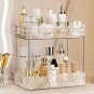 D 3 Layers Gray_Bathroom Organizer Shelf Home Kitchen Acryl Storage Rack Large Capacity Skincare Cos