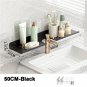 50CM Black_1pc Bathroom Storage Rack Free Punch Toilet Sink Faucet Rear Mounted Holder Storage Drain