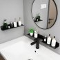 50CM White_1pc Bathroom Storage Rack Free Punch Toilet Sink Faucet Rear Mounted Holder Storage Drain